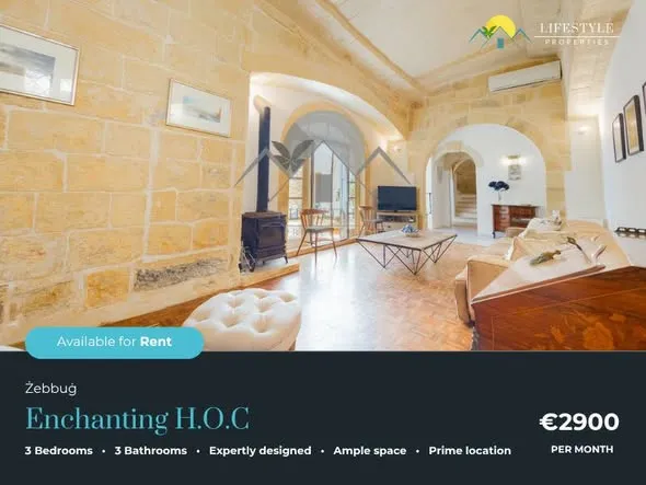 Zebbug 3 Bedroom Beautifully Renovated House of Character