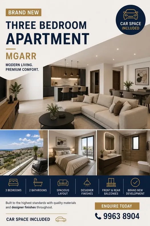 Brand new Three Bedroom apartment in Mgarr