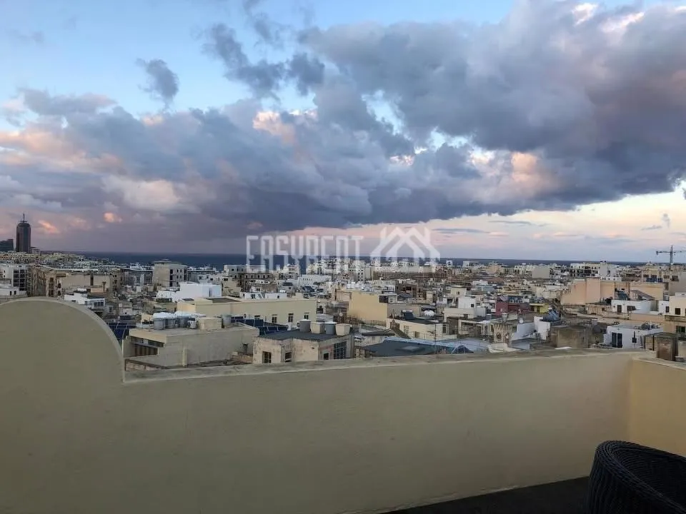 Recently renovated two-bedroom penthouse in Sliema