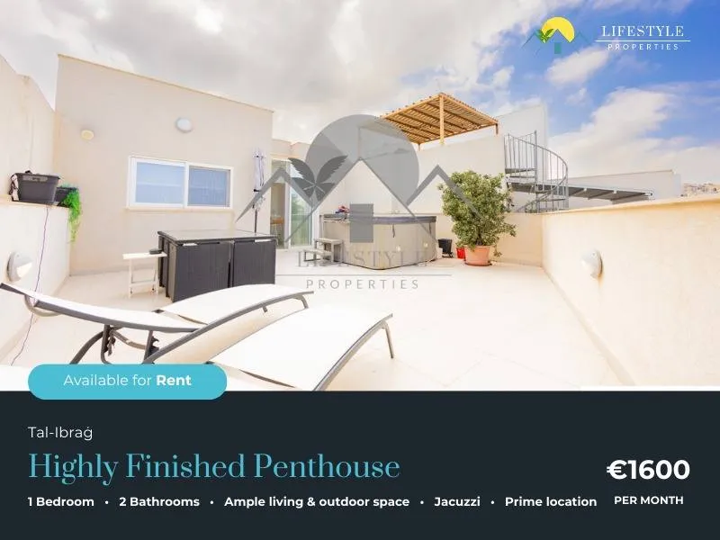 Stunning Double Bedroom Penthouse with Panoramic Sea & Town Views in Tal Ibrag