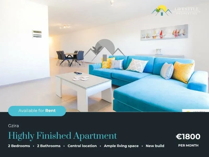 Gzira 2 Double Bedroom Highly Finished Apartment!