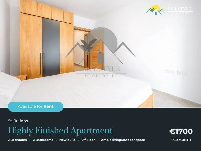 St.Julians 2 Double Bedroom New Build Highly Finished Apartment!