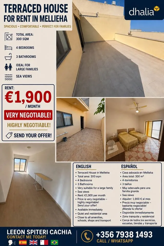 4 bedroom apartment in Mellieha