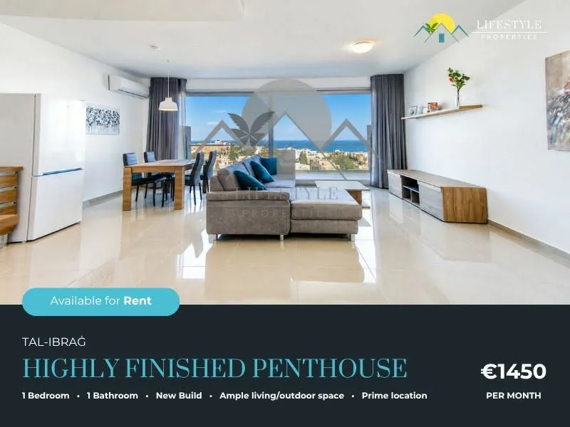 Tal Ibrag 1 Double Bedroom New Build Seaview Penthouse!
