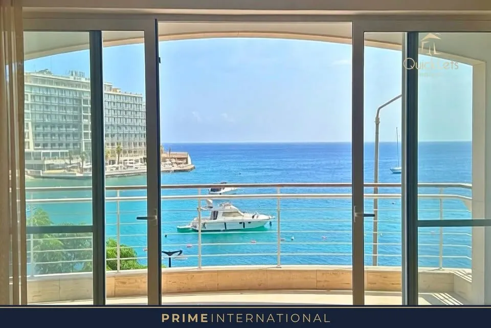 ST. JULIAN'S | Seafront Two-Bedroom Apartment with Terrace and Sea Views