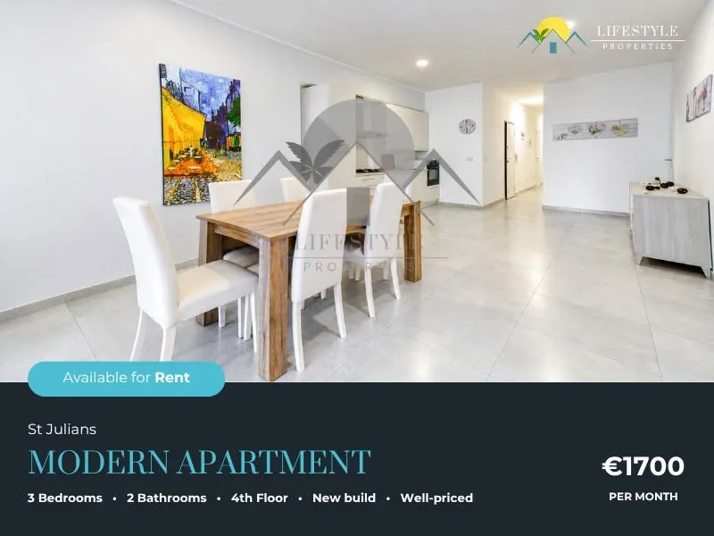 St.Julians 3 Double Bedroom Modern Apartment!