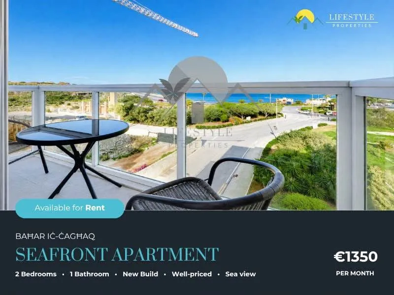 Cozy Two Bedroom Apartment in Prime Baħar iċ-Ċagħaq Seafront Location
