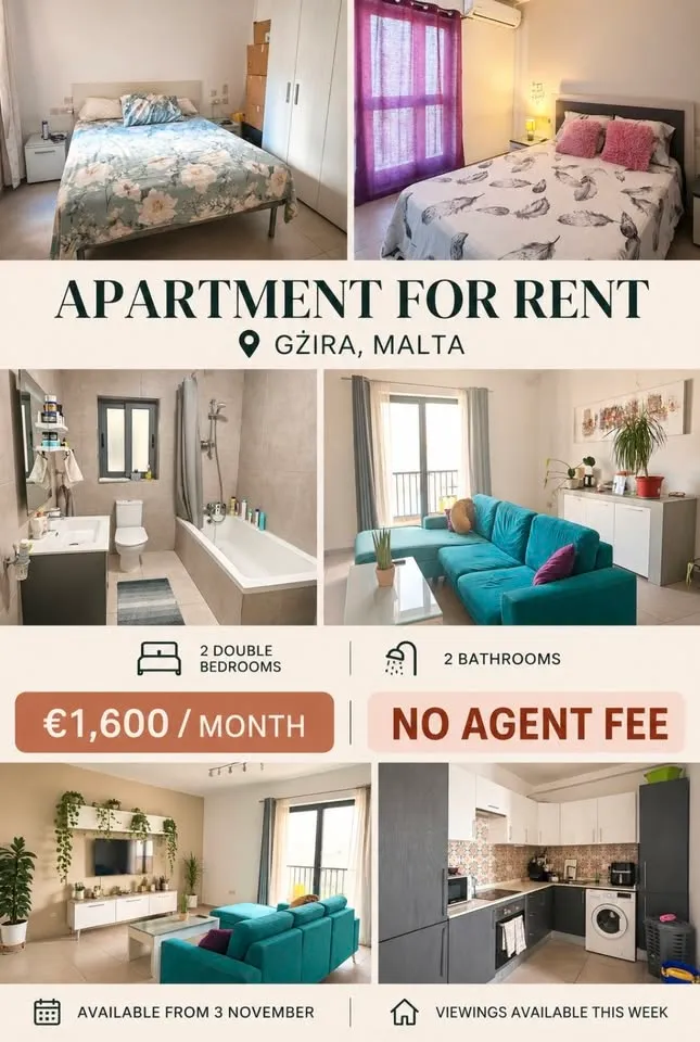 Apartment for rent in Gżira