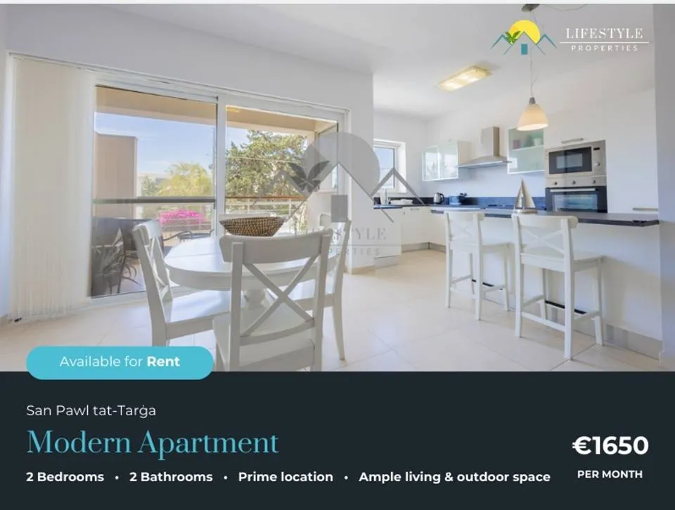 San Pawl Tat Targa 2 Bedroom Highly Finished Apartment